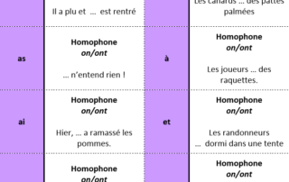 Les homophones grammaticaux