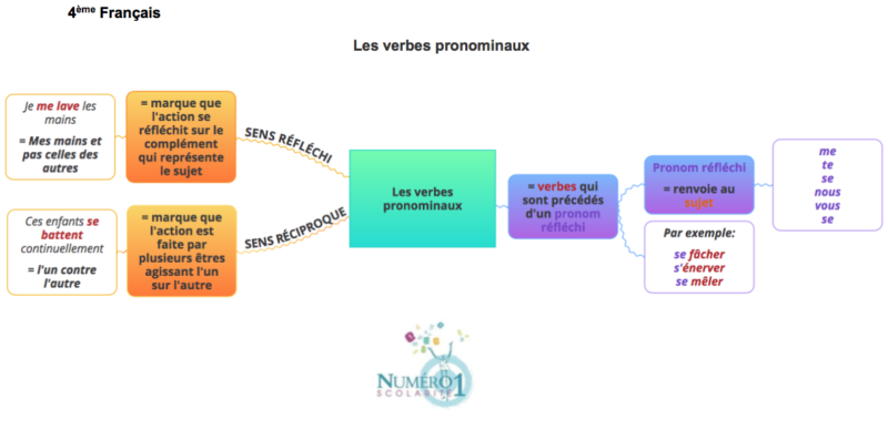 Les verbes pronominaux : leçon et exercices 4ème