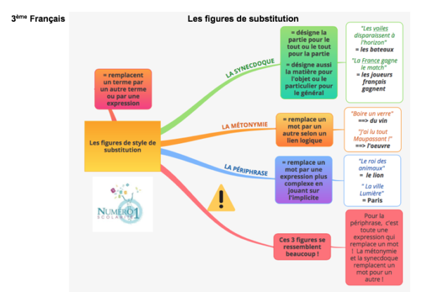 Les figures de style de substitution; leçon et exercices 3ème
