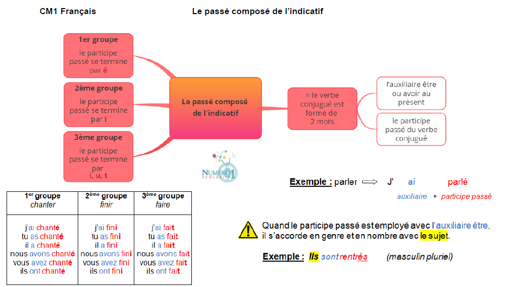 annonceur Pension bouche leçon passé composé cm1 Porteparole ...